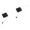 2Pcs Compact Mini Tape Measure Black Cowhide Retractable for Body Use 5