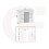 Sideboard Harbor 97cm - White & Grey Gloss Doors and LED Lights 4