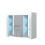 Sideboard Harbor 97cm - White & Grey Gloss Doors and LED Lights 5