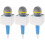 3Pcs Realistic Blue Plastic Microphone Model Prop for Party and Play 3
