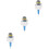 3Pcs Realistic Blue Plastic Microphone Model Prop for Party and Play 4