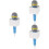3Pcs Realistic Blue Plastic Microphone Model Prop for Party and Play 5