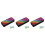 3Pcs Multi Color Eyeglass Case Hard Shell Crystal Diamond Art Design 5