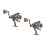 2Pcs Durable Fishing Reel with Comfortable Handle Assorted Color 8
