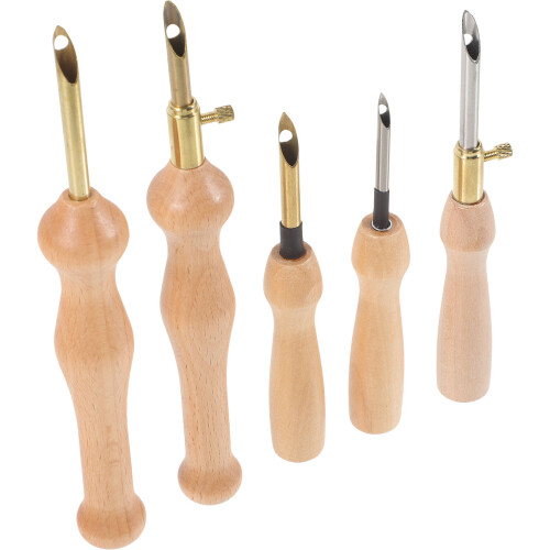 10Pcs Lightweight Punch Needle Set Wooden Handle DIY Sewing Tool 1