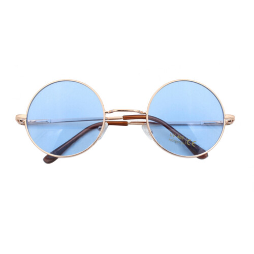 2Pcs Blue Round Retro Protection Lightweight Plastic Frame 2