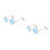 2Pcs Blue Round Retro Protection Lightweight Plastic Frame 4