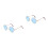 2Pcs Blue Round Retro Protection Lightweight Plastic Frame 5