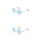 2Pcs Blue Round Retro Protection Lightweight Plastic Frame 6