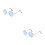 2Pcs Blue Round Retro Protection Lightweight Plastic Frame 7