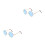 2Pcs Blue Round Retro Protection Lightweight Plastic Frame 8