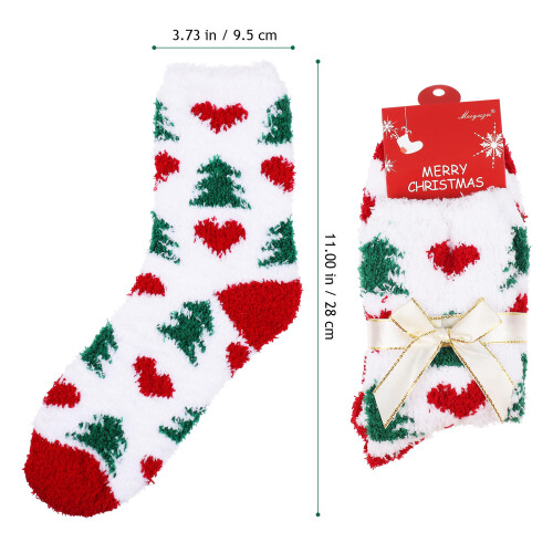2Pcs Premium Polyester Christmas Warm Socks Soft and Breathable 1