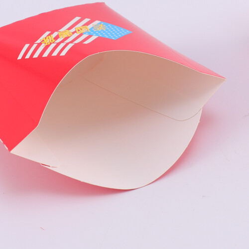 100Pcs Red Paper Chips Boxes Disposable Packaging for Snacks and Fries 2