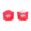 100Pcs Red Paper Chips Boxes Disposable Packaging for Snacks and Fries 9