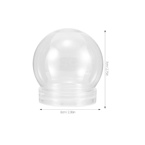 25Pcs Clear Plastic DIY Snow Globes for Decorating and Creative Play 1