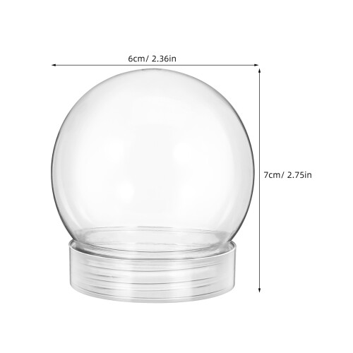 25Pcs Clear Plastic DIY Snow Globes for Decorating and Creative Play 2