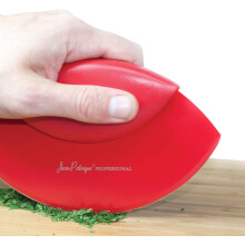 Stainless Steel Mezzaluna Red Herb & Salad Chopper