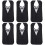 6Pcs Polyester Bib for Adults Adjustable Durable Saliva Pocket Black 3