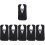 6Pcs Polyester Bib for Adults Adjustable Durable Saliva Pocket Black 4