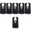 6Pcs Polyester Bib for Adults Adjustable Durable Saliva Pocket Black 5