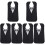 6Pcs Polyester Bib for Adults Adjustable Durable Saliva Pocket Black 6