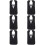 6Pcs Polyester Bib for Adults Adjustable Durable Saliva Pocket Black 8