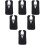 6Pcs Polyester Bib for Adults Adjustable Durable Saliva Pocket Black 9