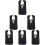 6Pcs Polyester Bib for Adults Adjustable Durable Saliva Pocket Black 10