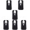 6Pcs Polyester Bib for Adults Adjustable Durable Saliva Pocket Black 11