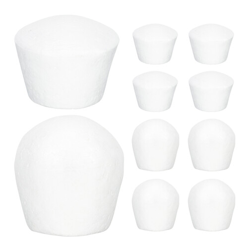 30Pcs White Foam Cake Models Sturdy Reusable DIY Cupcake Molds 2