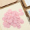 Heart Pattern Wax Stickers Pink Wax Material 50pcs 7