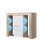 Sideboard Harbor 97cm - Oak & White Gloss Doors and LED Lights 5