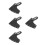 4Pcs Black Covers Durable PU Head Protector Bags 7