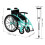 4Ensembles Mini Fauteuil Plastique Vert Et Béquilles Décoratives 3