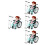 4Ensembles Mini Fauteuil Plastique Vert Et Béquilles Décoratives 10