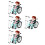 4Ensembles Mini Fauteuil Plastique Vert Et Béquilles Décoratives 11
