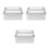 6Pcs Reusable Metal Tin Boxes Silver Cookie Jars with Lids for Kitchen 9