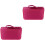 2Pcs Red Cd Dvd Storage Wallet Moistproof Zipper Organizer Case 4