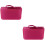 2Pcs Red Cd Dvd Storage Wallet Moistproof Zipper Organizer Case 7