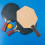 5Pcs Wood Table Tennis Training Racket Hexagon Shape Durable Paddle 4