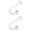 2Pcs Universal Rotation Steel Camera Bracket White Outdoor Mount 6