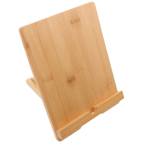 2Pcs Minimalist Bamboo Tabletop Sign Holder Menu Display Stands 2
