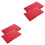 4Pcs Red PU Multi-Function Clipboards, Paper File Organizer for Work 4