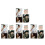 4Pcs Waveshaped Self Tanning Brushes Multi Color Body and Face Makeup 4