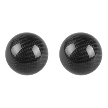 2X Style Universal Carbon Fiber Manual Gear Shift Knob with 3 Adapter for Most Car Decorations Classic Round