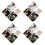 4Pcs Waveshaped Self Tanning Brushes Multi Color Body and Face Makeup 6