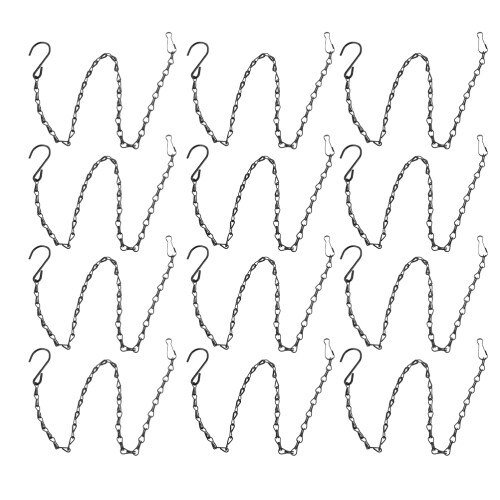 24Pcs Versatile Black Iron Hanging Chains for Flower Pots and Lanterns 2
