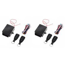 2X 12V Universal Car Auto Remote Central Kit Door Lock Locking Vehicle Keyless Entry System with 2 Remote Control