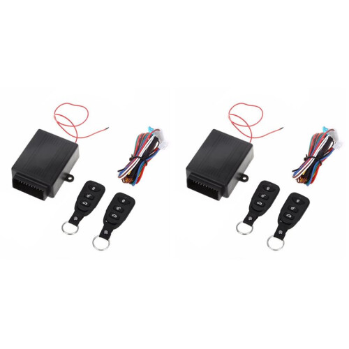 2X 12V Universal Car Auto Remote Central Kit Door Lock Locking Vehicle Keyless Entry System with 2 Remote Control