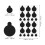 Black PVC Camera Shading Stickers Easy Apply Blackout Labels 3